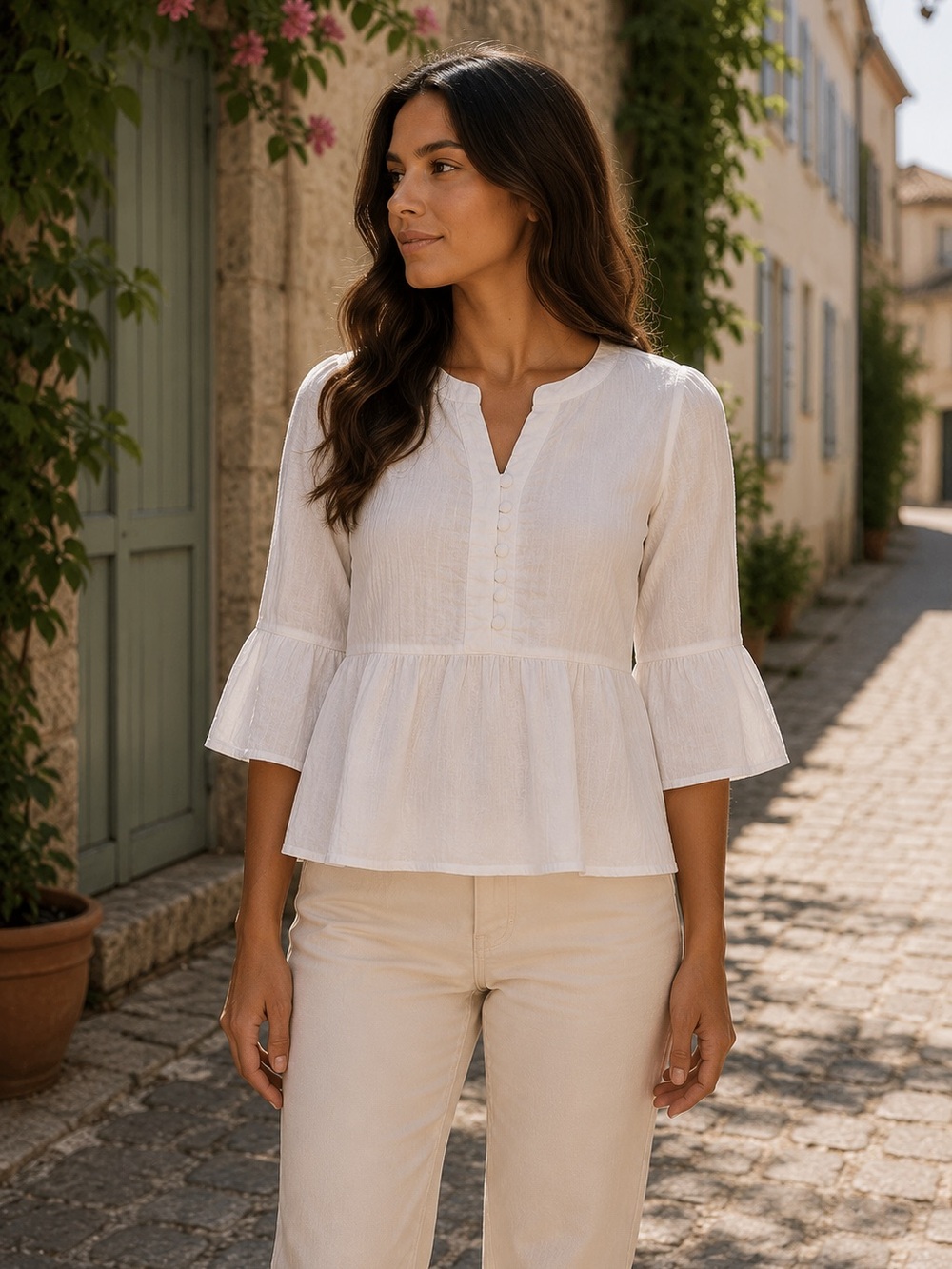 🤍🤍Grand Greene Blouse - White - Size M - 🤍🤍 - Picture 9 of 9